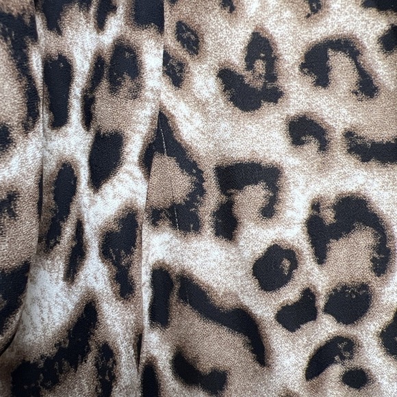 ASTR The Label Leopard Print Half Sleeve Deep V-Neck Button Down Dress Size XL - Picture 10 of 10
